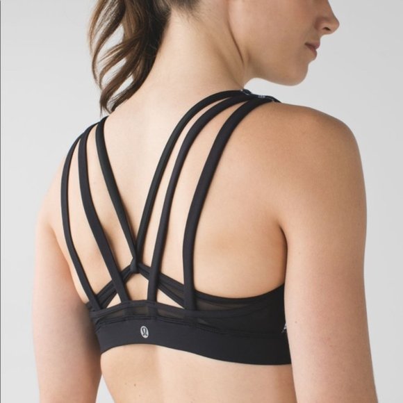 Lululemon | Energy Bra Exhale in Deep Dive White Black Size 4 - Picture 1 of 10